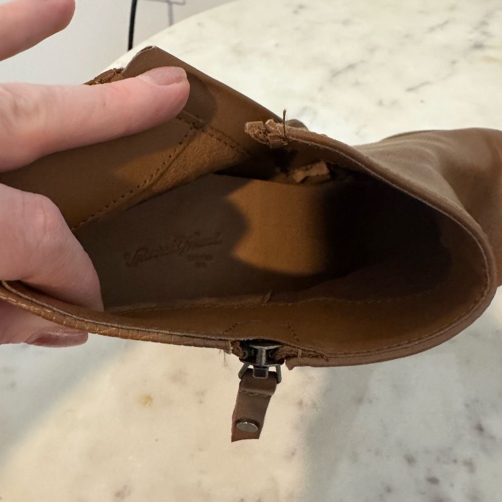 Universal Thread Tan Ankle Booties with Zipper - Picture 6 of 7